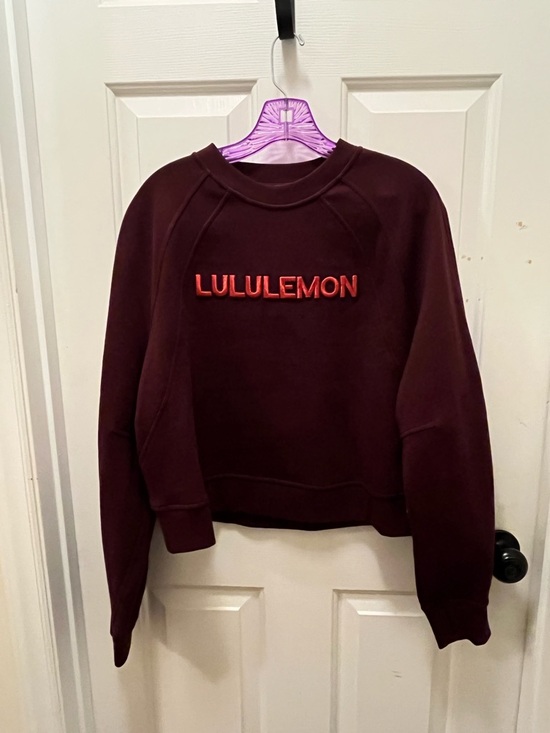 lululemon athletica Tops - 🍋 NWT Lululemon Scuba Oversized Pullover in Garnet - Sz M/L